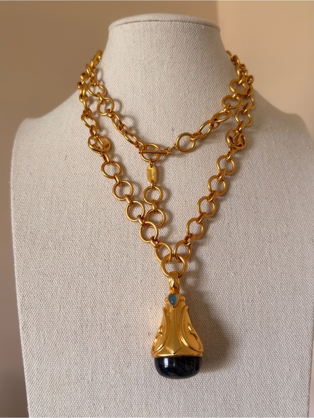 Rare Retired Julie Vos Statement Long Summer Luxury Bohemian Necklace